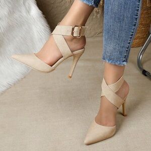Women's Pointed Toe Stiletto Heel Backless